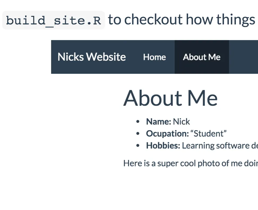 Making Nice Looking Websites Using RMarkdown