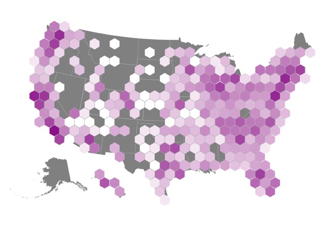 Alternative energy filling stations in the U.S..
